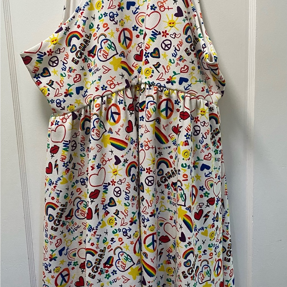 Torrid Rainbow Graphic Pride Equality Dress - image 8